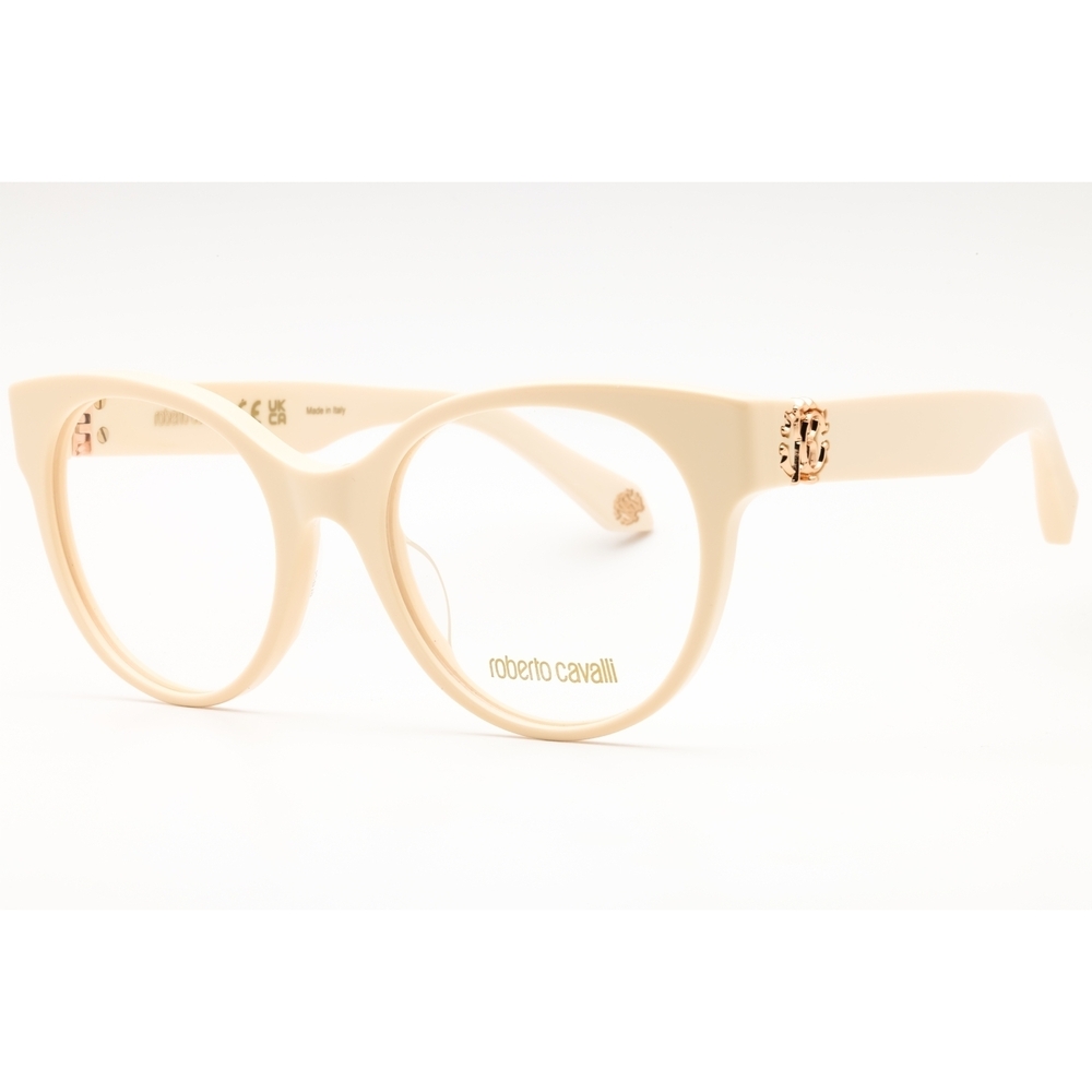 Roberto Cavalli VRC027M Eyeglasses Beige Acetate Round